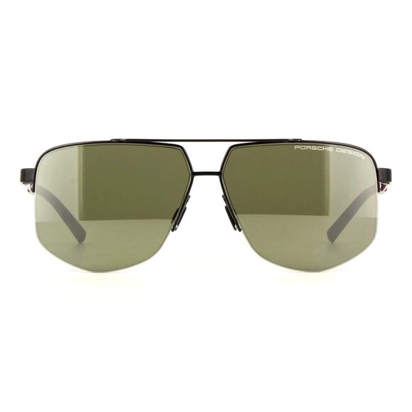 New PORSCHE DESIGN Black Semi Rimless Aviator P8943 A Sunglasses Women - Picture 2 of 4